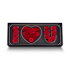 An image of red preserved roses Je T'aime 'I Love You' Box Bouquet featuring long lasting roses